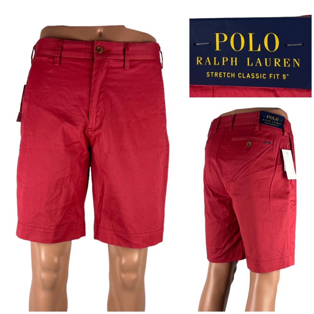 Polo Ralph Lauren Mens 30 X 9 (actual) Shorts Classic Fit 9” Cotton Red 29 NWT